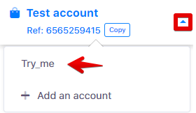Switch between accounts