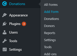 Give donation form